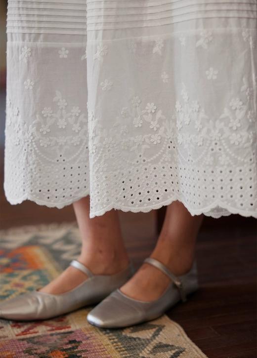 老米优品🎈3-5天！仙女本仙蕾丝小白裙~《法式浪漫纯棉重工蕾丝半身裙》蕾丝绣花，层层叠叠 温柔与浪漫，藏在裙摆里!Q260312A 商品图6