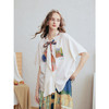 两三事梵高文艺薄翼断章2026春新款麻花辫绑带可拆领带印花衬衫女 商品缩略图2