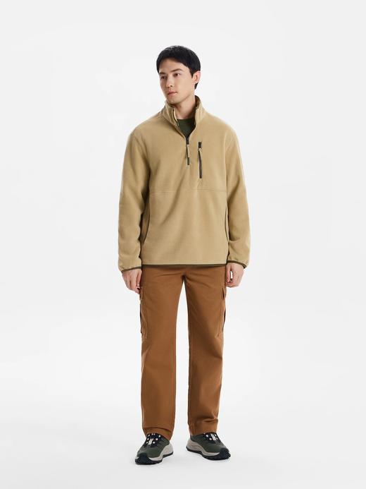 艾高男士上衣户外保暖半拉链抓绒衣立领休闲百搭时尚打底衫 商品图0