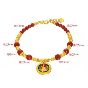 【新品首发】慧光文殊黄金足金南红手链【按克计价黄金2】MEMORA诗普琳GB310801