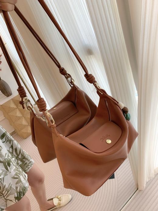 LC珑骧 牛皮串珠 Hobo单肩包半月形肩背袋复古腋下包 特惠 Z-15867 商品图8