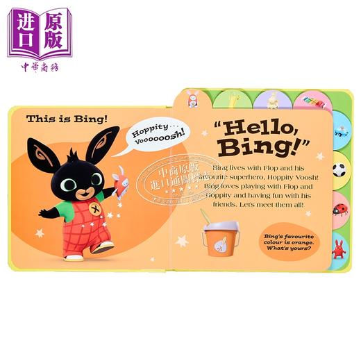【中商原版】小黑兔兵兵的礼貌书 Hello Bing 英文原版 亲子卡通动画绘本 幼儿图画书 色彩缤纷的翻页硬纸板书 进口童书0-3岁 商品图2