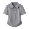 F031220春夏季新款灰色polo衫短袖阔腿卫裤两件套 商品缩略图10