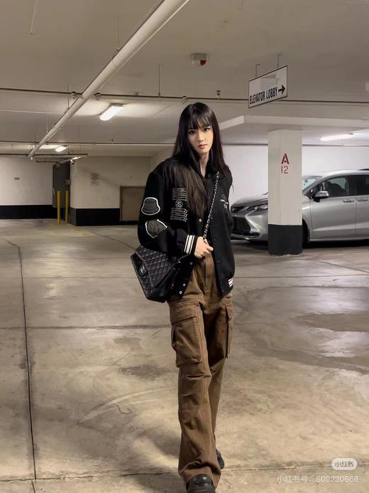 F031247美式街头毛呢刺绣羊毛混纺高街飞行员夹克男女同款棒球服 商品图7