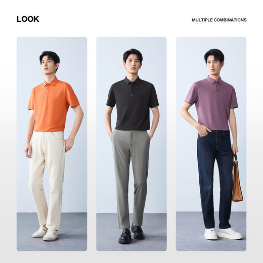 【7A抗菌2A防螨/新疆棉】柒牌男装2026夏季新品透气短袖POLO衫 130T70660 商品图2