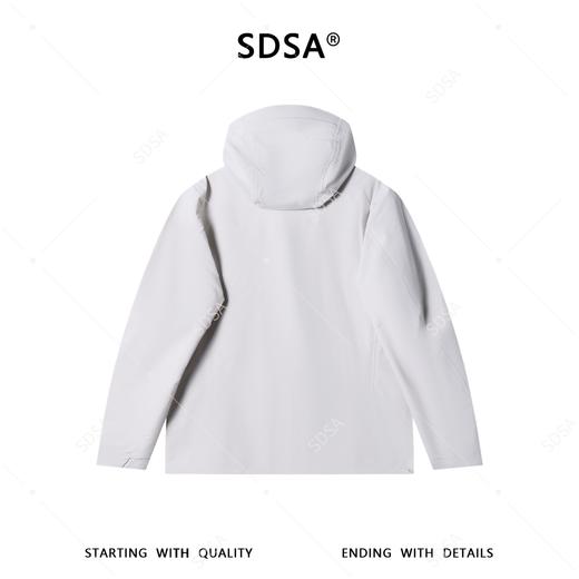 SDSA男装2026新款高贵轻奢简约纯色拉链立领软壳连帽夹克外套 商品图4