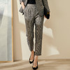 剩S/XL/XXL 米思阳春秋格纹小脚裤时尚通勤百搭显瘦休闲裤女3623 商品缩略图3