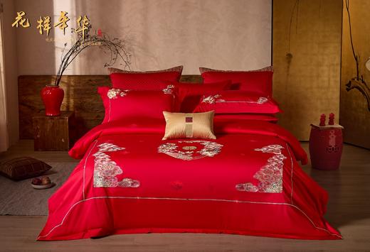 2026新款 婚庆纯棉刺绣四件套-花样年华 商品图0