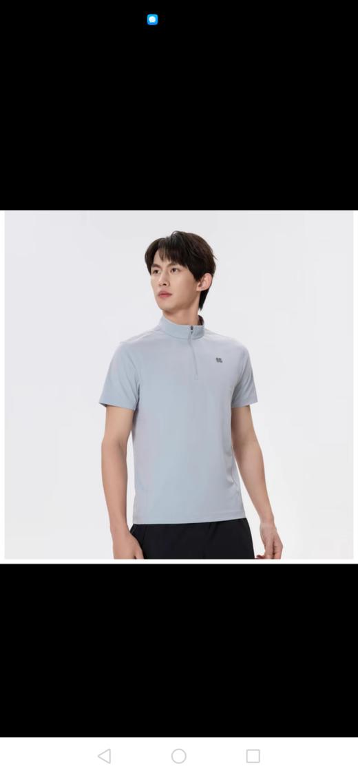 点此购买 可隆夏季男士半拉链短袖T恤 ss 342045 商品图5