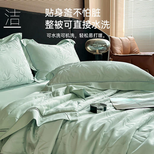 天丝提花抗菌夏被(绿色) 商品图4