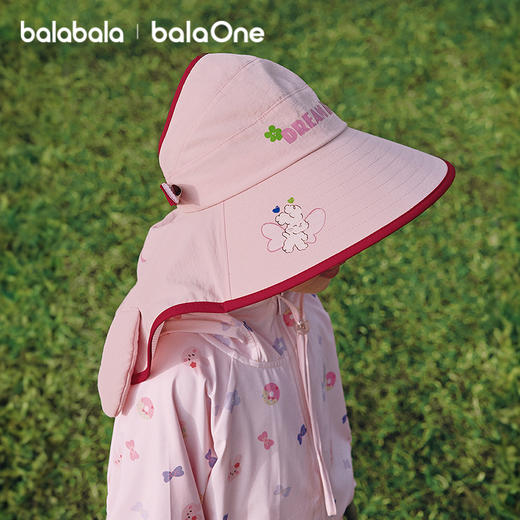 巴拉巴拉女童帽子2026年夏季新款遮阳帽宝宝运动防紫外线防晒帽潮 商品图0