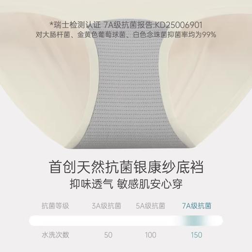裸感自在 透气不闷 | SILVER SECRET 小银丝抗菌面膜空气内裤/女士无痕轻薄内裤 1条/3条装  [不挑身材，90-140斤可穿，贴身衣物，非质量问题不支持退换，请知悉！] 商品图5