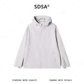 SDSA男装2026新款高贵轻奢极简风纯色拉链立领软壳夹克外套百搭
