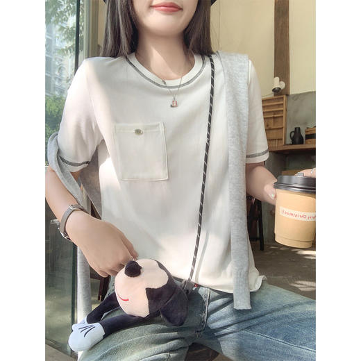 <曾小咸推荐>3.15现货秒杀 ！微信超特价！撞色边短袖 日常119.99 立减60 秒杀59.99！！ 商品图2