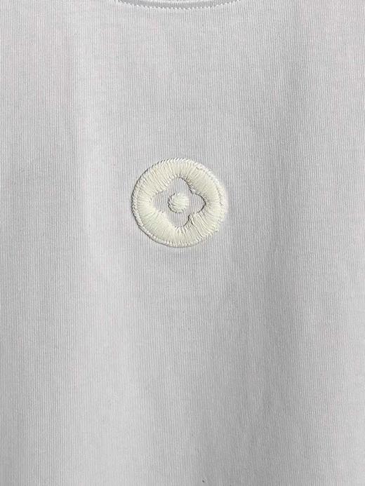 F031257春夏新款刺绣logo时尚百搭简单大气柔软舒适圆领短袖T恤 商品图6