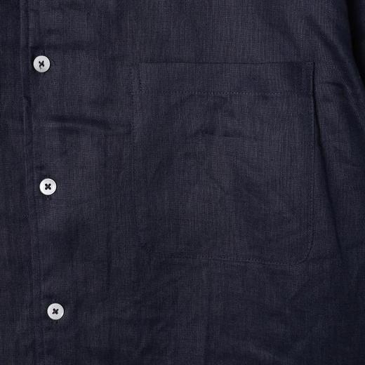 SDSA男装2026新款高贵轻奢极简风纯色亚麻长袖衬衫百搭时尚衬衣 商品图2