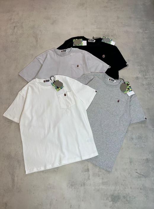 【2fz1】情侣简约休闲徽标口袋短袖T恤！！ 商品图1