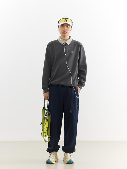 吃茶去chichaqu26春夏轻量撞色翻领长袖poloT恤户外运动休闲男女 商品图3