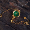 【天然正品】A货翡翠AU750黄金镶钻镶天然细腻满绿糯冰种平安扣翡翠手链 链长：19CM（皆取最大值）030326NJT13 商品缩略图2