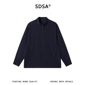 SDSA男装2026新款高贵轻奢时尚简约胸袋拉链口袋立领弹力夹克百搭