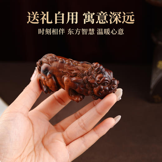 雷枣木貔貅招cai摆件手把件日常盘玩好物 商品图2