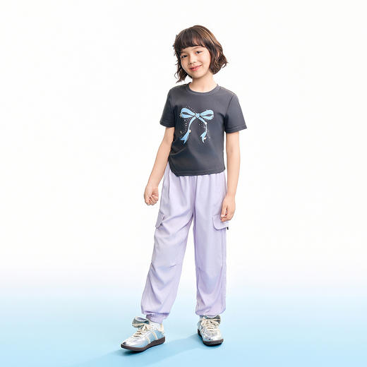 【实体店同款】男女童全腰梭织单裤夏季新款安奈儿童装AM626172 商品图3