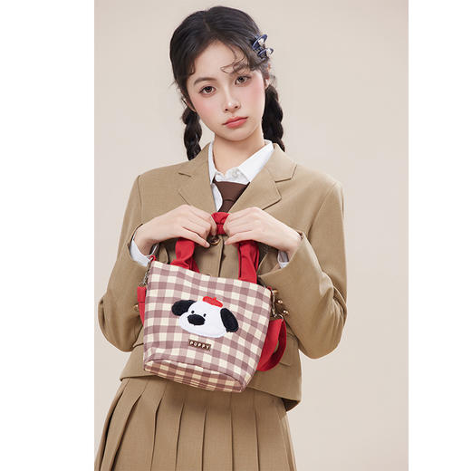 萌趣卡通格纹小狗斜挎包-纪念日百货门店同款169443190 商品图5
