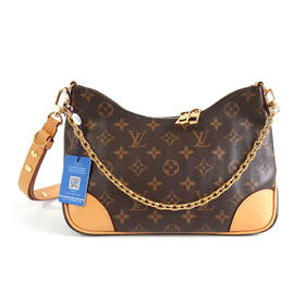 【95新】LV路易威登M45832老花Boulogne黄牛角包单肩包女士110326AK10