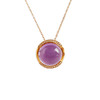 周大福AU750玫瑰金镶钻镶天然近全净体紫水晶吊坠项链14.2*14.1*9.0MM（皆取最大值）030326NJT10 商品缩略图0