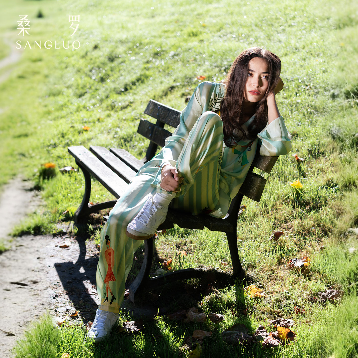 【李兰迪·明星同款】SANGLUO热带岛睡衣套装桑蚕丝亲肤柔滑可外穿家居服春夏