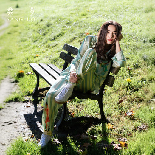 【李兰迪·明星同款】SANGLUO热带岛睡衣套装桑蚕丝亲肤柔滑可外穿家居服春夏 商品图0