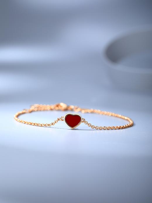 肖邦 Happy Heart系列爱心红玉髓mini手链（XTY） 商品图6