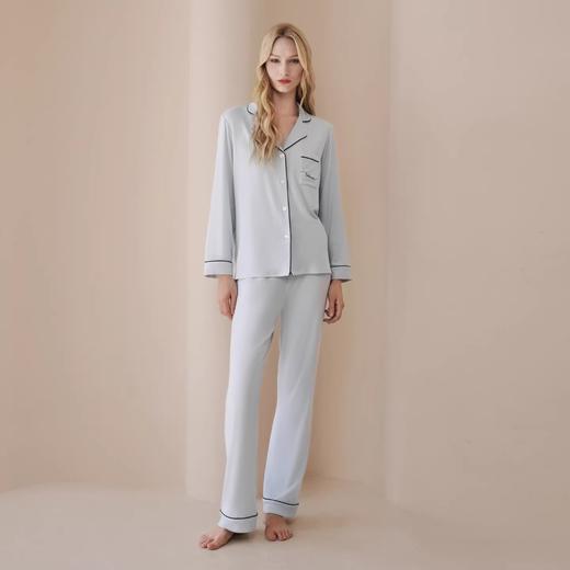 Solo seta女士长袖长裤睡衣套装莫代尔桑蚕丝刺绣2026春夏新款 商品图4