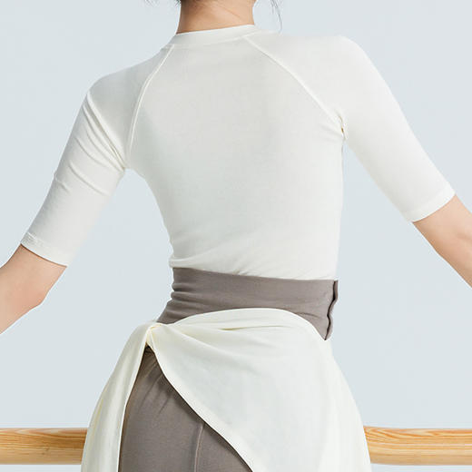 跃牌【周游世界】小圆领半袖T恤修身短款健身运动普拉提上衣TP1036 商品图4