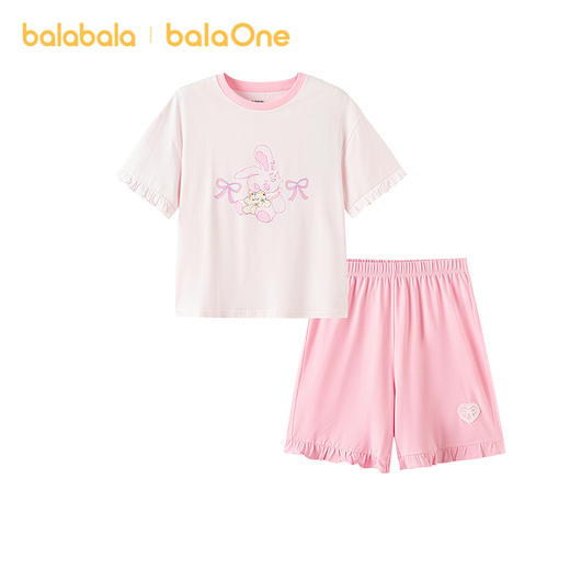 【奶噗噗IP】巴拉巴拉儿童睡衣套装夏季空调服女童家居服短袖抗菌 商品图4