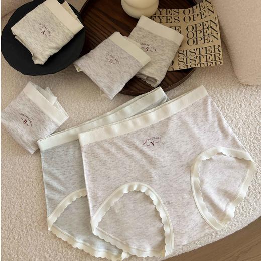 0330女士裸氨舒适透气高弹力无缝内裤三角裤彩纱撞色浅色 商品图2