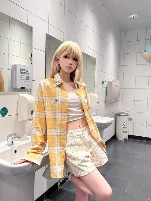 春日限定・奶油碎花蝴蝶结刺绣 Kitty 短裤 商品图5