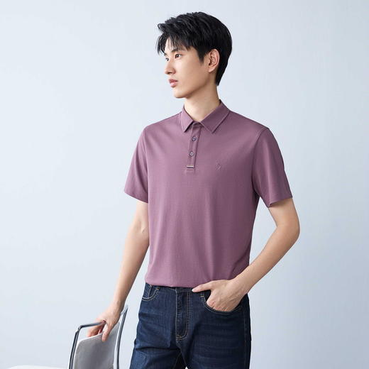【7A抗菌2A防螨/新疆棉】柒牌男装2026夏季新品透气短袖POLO衫 130T70660 商品图1