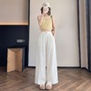 逸柔家【莱赛尔天丝阔腿裤2611】爆款莱赛尔天丝亚麻阔腿裤 慵懒风高腰宽松垂感冰感裤 商品缩略图1