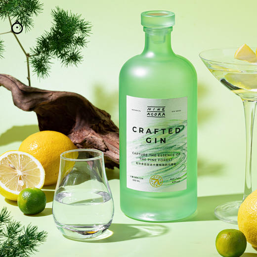 企鹅市集|NINE AGORA酒局 马尾松金酒500ml 浙江安吉大聋林场合作款 清新植物香 商品图4