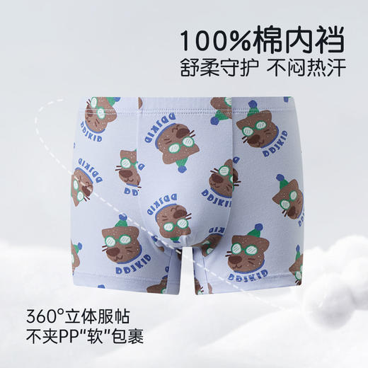 【件件底价，童装双倍积分】多多家男童内裤春秋季2026新款儿童中大童卡通印花亲肤A类平角裤11985 商品图0