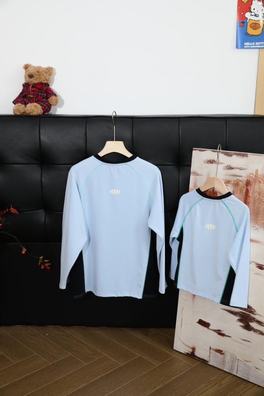 中大童撞色拼接长袖T恤  可配亲子 商品图1