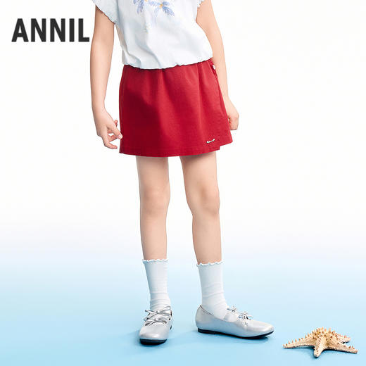 【实体店同款】女童全腰梭织裙裤夏季新款安奈儿童装AG626225 商品图0