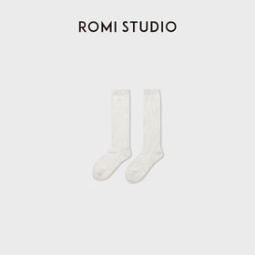 ROMI STUDIO“云朵袜”桑蚕丝混纺针织微弹卷边小腿袜 RWDSP02221
