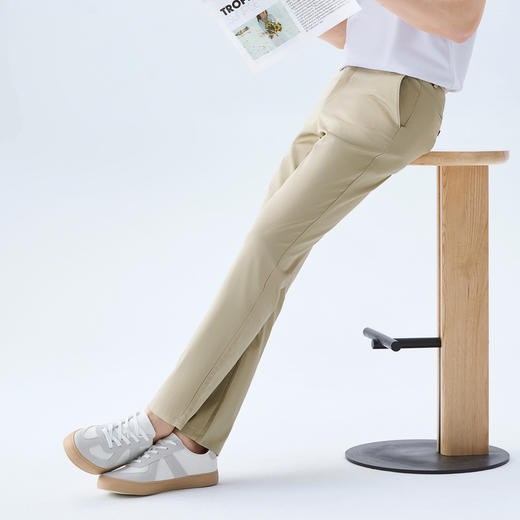 【含莱赛尔/调节腰头】柒牌男士休闲梭织长裤柔软舒适修身男裤子 130H70660 商品图1