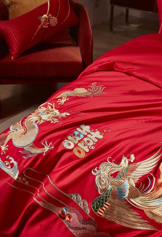 2026新款 婚庆纯棉刺绣四件套-吾家有喜 商品图2