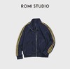 ROMI STUDIO“美式条纹套装”重磅高密立领外套宽松长裤RWDSX62048 商品缩略图1