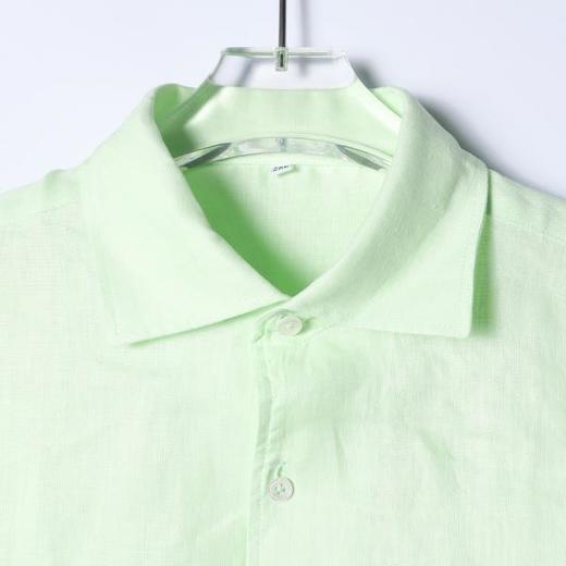 3418SDSA男装2026新款高贵轻奢极简风纯色亚麻长袖衬衫百搭时尚衬衣 商品图2