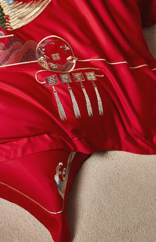 2026新款 婚庆纯棉刺绣四件套-吾家有喜 商品图4