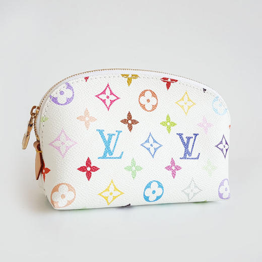 【98新】LV路易威登M13744白三彩村上隆小号贝壳化妆包手拿包女士090326YY37 商品图2